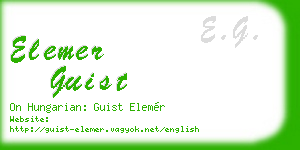 elemer guist business card